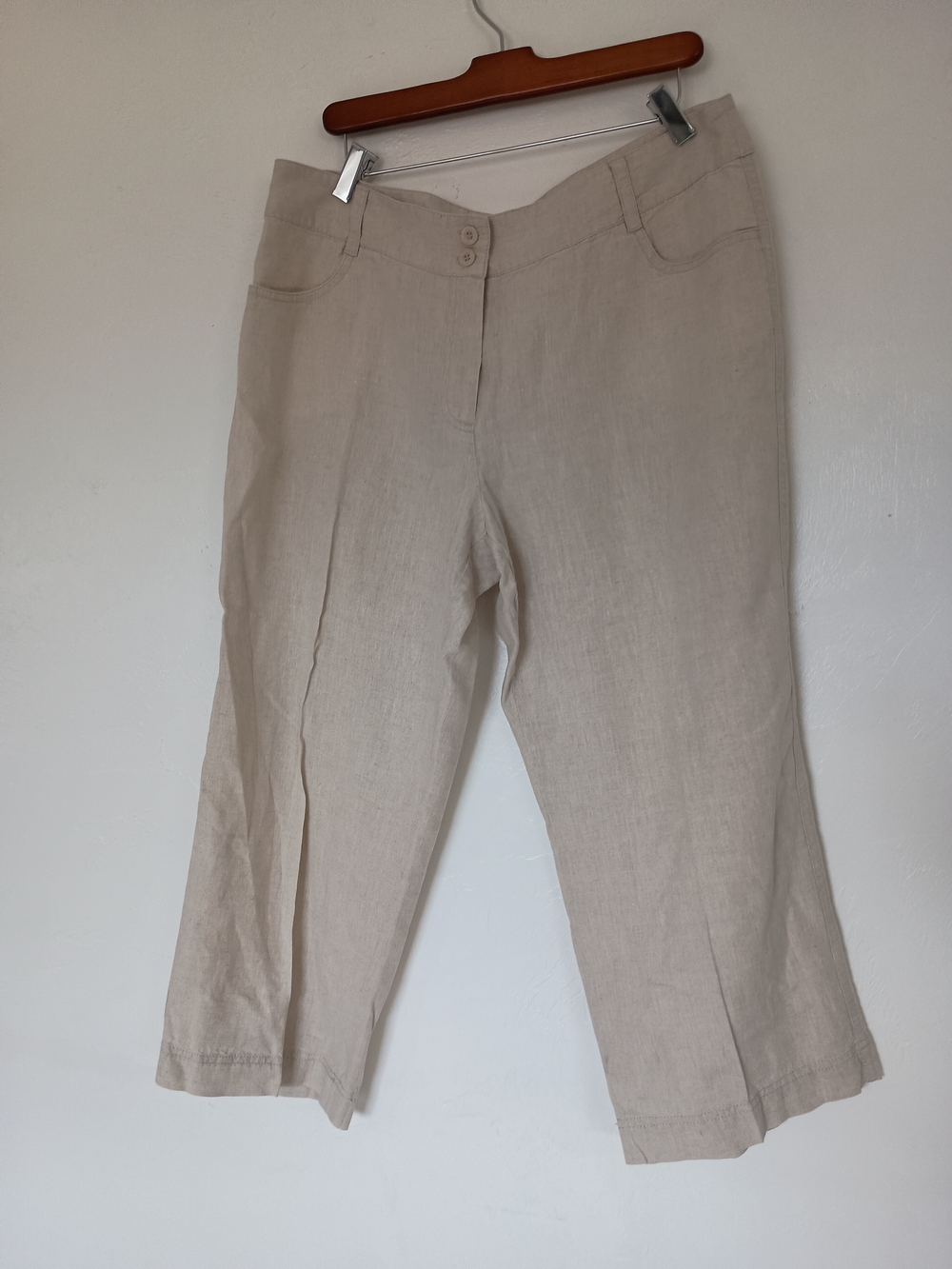 Style & Co 100% linen cropped pants